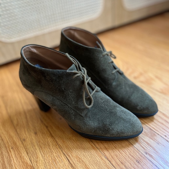 Fratelli Rossetti Shoes - Fratelli Rossetti Green Suede Heeled Boots